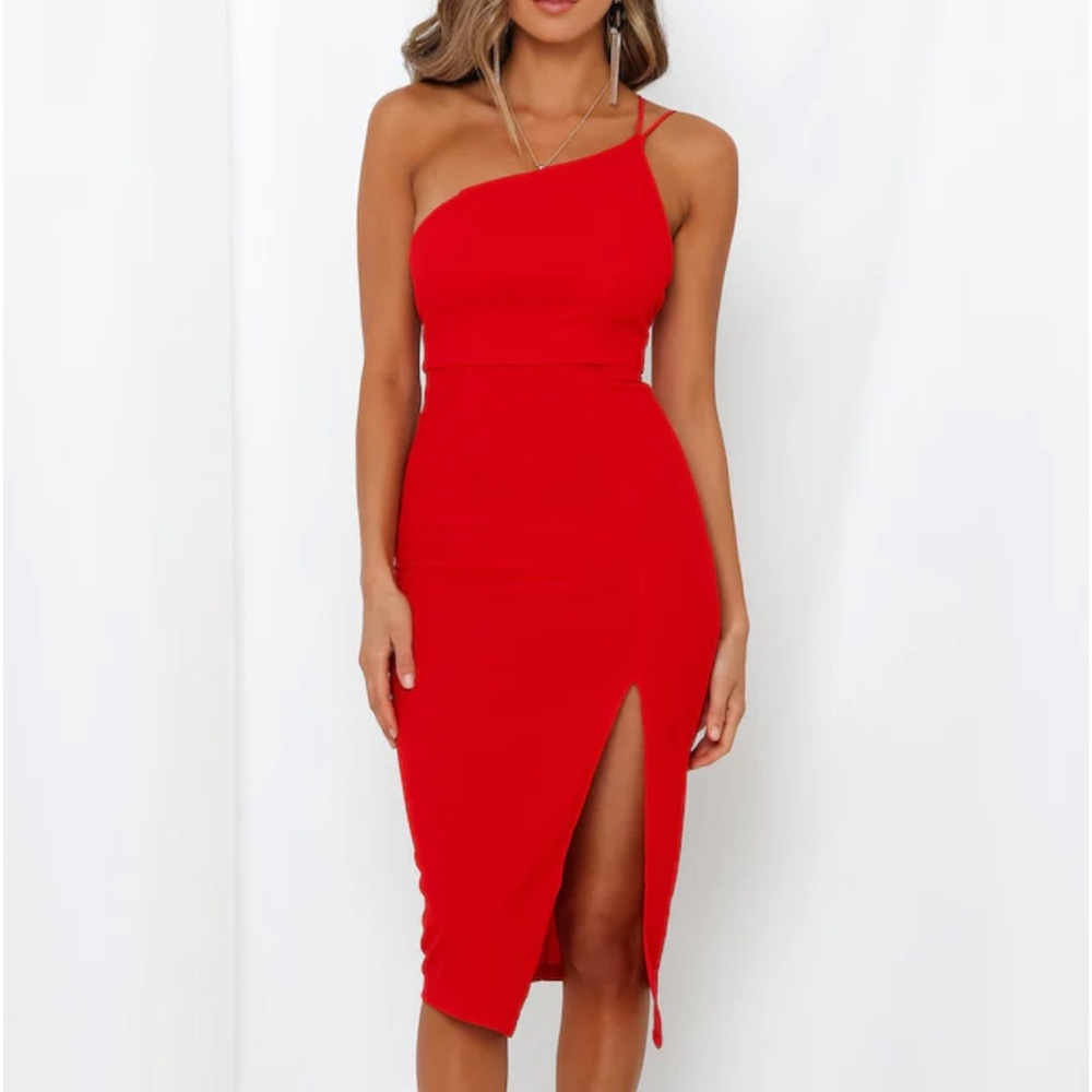 Hello molly Red Taking it Back Dress